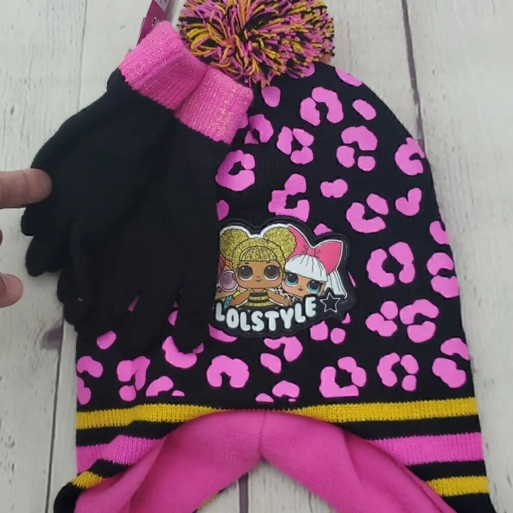 BERKSHIRE Little Girls LOL Surprise Hat & Gloves Set